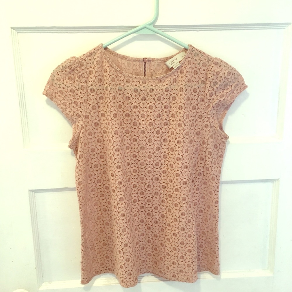 Ann Taylor Loft Rose Gold Top
